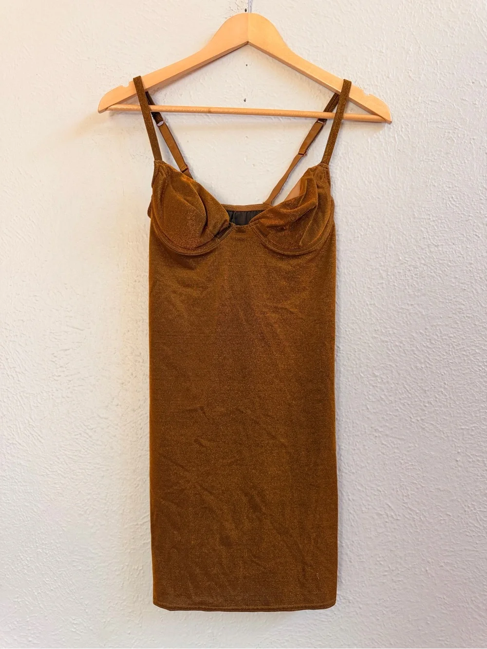 Victoria’s Secret brown cami slip with built in bra